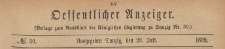 Oeffentlicher Anzeiger : Beilage zum Amts-blatt der Königlichen Regierung zu Danzig, 1899.07.29 nr 30
