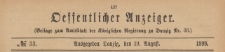 Oeffentlicher Anzeiger : Beilage zum Amts-blatt der Königlichen Regierung zu Danzig, 1899.08.19 nr 33