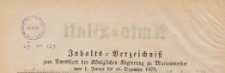 Amts-Blatt der Königlichen Regierung zu Marienwerder für das Jahr, 1878, Register