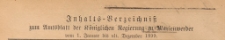 Amts-Blatt der Königlichen Regierung zu Marienwerder für das Jahr, 1899, Inhalts