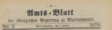 Amts-Blatt der Königlichen Regierung zu Marienwerder für das Jahr, 1878.01.09 nr 2