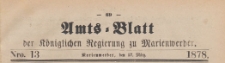 Amts-Blatt der Königlichen Regierung zu Marienwerder für das Jahr, 1878.03.27 nr 13