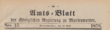 Amts-Blatt der Königlichen Regierung zu Marienwerder für das Jahr, 1878.04.10 nr 15