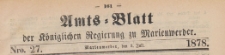 Amts-Blatt der Königlichen Regierung zu Marienwerder für das Jahr, 1878.07.03 nr 27