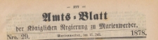 Amts-Blatt der Königlichen Regierung zu Marienwerder für das Jahr, 1878.07.17 nr 29