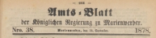 Amts-Blatt der Königlichen Regierung zu Marienwerder für das Jahr, 1878.09.18 nr 38