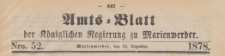 Amts-Blatt der Königlichen Regierung zu Marienwerder für das Jahr, 1878.12.25 nr 52