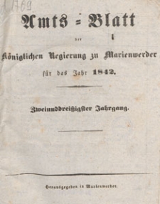 Amts-Blatt der Königlichen Regierung zu Marienwerder für das Jahr, 1842.01.07 nr 1