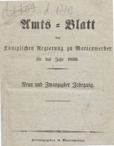 Amts-Blatt der Königlichen Regierung zu Marienwerder für das Jahr, 1839.04.12 nr 15