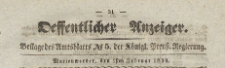 Oeffentlicher Anzeiger : Beilage des Amtsblatt der Königlichen Preussischen Regierung, 1839.02.02 nr 5