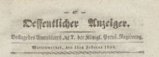 Oeffentlicher Anzeiger : Beilage des Amtsblatt der Königlichen Preussischen Regierung, 1839.02.15 nr 7
