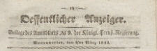 Oeffentlicher Anzeiger : Beilage des Amtsblatt der Königlichen Preussischen Regierung, 1839.03.01 nr 9