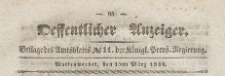 Oeffentlicher Anzeiger : Beilage des Amtsblatt der K&ouml;niglichen Preussischen Regierung, 1839.03.15 nr 11