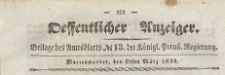 Oeffentlicher Anzeiger : Beilage des Amtsblatt der K&ouml;niglichen Preussischen Regierung, 1839.03.29 nr 13