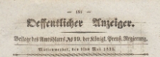 Oeffentlicher Anzeiger : Beilage des Amtsblatt der Königlichen Preussischen Regierung, 1839.05.10 nr 19