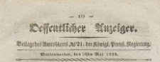 Oeffentlicher Anzeiger : Beilage des Amtsblatt der Königlichen Preussischen Regierung, 1839.05.24 nr 21