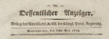Oeffentlicher Anzeiger : Beilage des Amtsblatt der Königlichen Preussischen Regierung, 1839.05.31 nr 22