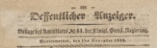 Oeffentlicher Anzeiger : Beilage des Amtsblatt der Königlichen Preussischen Regierung, 1839.11.01 nr 44