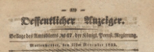 Oeffentlicher Anzeiger : Beilage des Amtsblatt der Königlichen Preussischen Regierung, 1839.11.22 nr 47