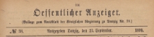 Oeffentlicher Anzeiger : Beilage zum Amts-blatt der Königlichen Regierung zu Danzig, 1899.09.23 nr 38