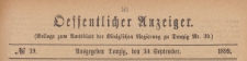 Oeffentlicher Anzeiger : Beilage zum Amts-blatt der Königlichen Regierung zu Danzig, 1899.09.30 nr 39