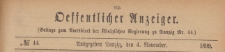 Oeffentlicher Anzeiger : Beilage zum Amts-blatt der Königlichen Regierung zu Danzig, 1899.11.04 nr 44