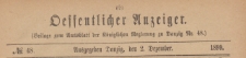 Oeffentlicher Anzeiger : Beilage zum Amts-blatt der Königlichen Regierung zu Danzig, 1899.12.02 nr 48