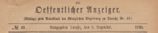 Oeffentlicher Anzeiger : Beilage zum Amts-blatt der Königlichen Regierung zu Danzig, 1899.12.09 nr 49