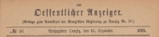 Oeffentlicher Anzeiger : Beilage zum Amts-blatt der K&ouml;niglichen Regierung zu Danzig, 1899.12.16 nr 50
