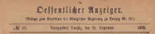 Oeffentlicher Anzeiger : Beilage zum Amts-blatt der Königlichen Regierung zu Danzig, 1899.12.30 nr 52