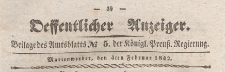 Oeffentlicher Anzeiger : Beilage des Amtsblatt der Königlichen Preussischen Regierung, 1842.02.04 nr 5
