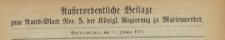 Ausserordentliche Beilage zum Amtsblatt der Königlichen Regierung, 1872.01.31 nr 5