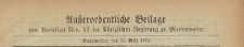 Ausserordentliche Beilage zum Amtsblatt der Königlichen Regierung zu Mariemwerder, 1872.03.27 nr 13
