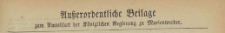 Ausserordentliche Beilage zum Amtsblatt der Königlichen Regierung zu Mariemwerder, 1873.05.31
