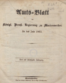 Amts-Blatt der Königlichen Regierung zu Marienwerder für das Jahr, 1863.01.07 nr 1