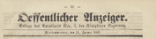Oeffentlicher Anzeiger : Beilage des Amtsblatt der K&ouml;niglichen Regierung, 1863.01.21 nr 3