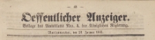 Oeffentlicher Anzeiger : Beilage des Amtsblatt der Königlichen Regierung, 1863.01.28 nr 4
