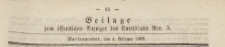 Beilage zum öffentlichen Anzeiger des Amtsblatt, 1863.02.04 nr 5