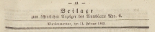 Beilage zum öffentlichen Anzeiger des Amtsblatt, 1863.02.11 nr 6