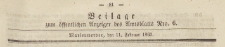 Beilage zum öffentlichen Anzeiger des Amtsblatt, 1863.02.11 nr 6