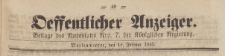 Oeffentlicher Anzeiger : Beilage des Amtsblatt der Königlichen Regierung, 1863.02.18 nr 7