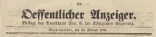 Oeffentlicher Anzeiger : Beilage des Amtsblatt der K&ouml;niglichen Regierung, 1863.02.25 nr 8