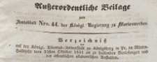 Ausserordentliche Beilage zum Amtsblatt der Königlichen Regierung, 1844 nr 44