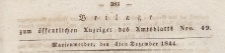 Beilage zum öffentlichen Anzeiger des Amtsblatts, 1844.12.04 nr 49