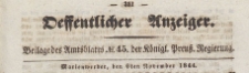 Oeffentlicher Anzeiger : Beilage des Amtsblatt der Königlichen Preussischen Regierung, 1844.11.06 nr 45