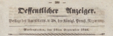 Oeffentlicher Anzeiger : Beilage des Amtsblatt der K&ouml;niglichen Preussischen Regierung, 1844.09.18 nr 38