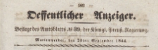 Oeffentlicher Anzeiger : Beilage des Amtsblatt der Königlichen Preussischen Regierung, 1844.09.25 nr 39