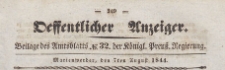 Oeffentlicher Anzeiger : Beilage des Amtsblatt der Königlichen Preussischen Regierung, 1844.08.07 nr 32