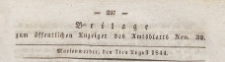 Beilage zum &ouml;ffentlichen Anzeiger des Amtsblatts, 1844.08.07 nr 32
