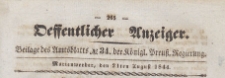 Oeffentlicher Anzeiger : Beilage des Amtsblatt der K&ouml;niglichen Preussischen Regierung, 1844.08.21 nr 34